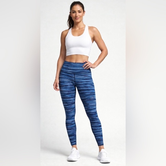 lululemon athletica Pants - Lululemon Blue and Black Striped Leggings